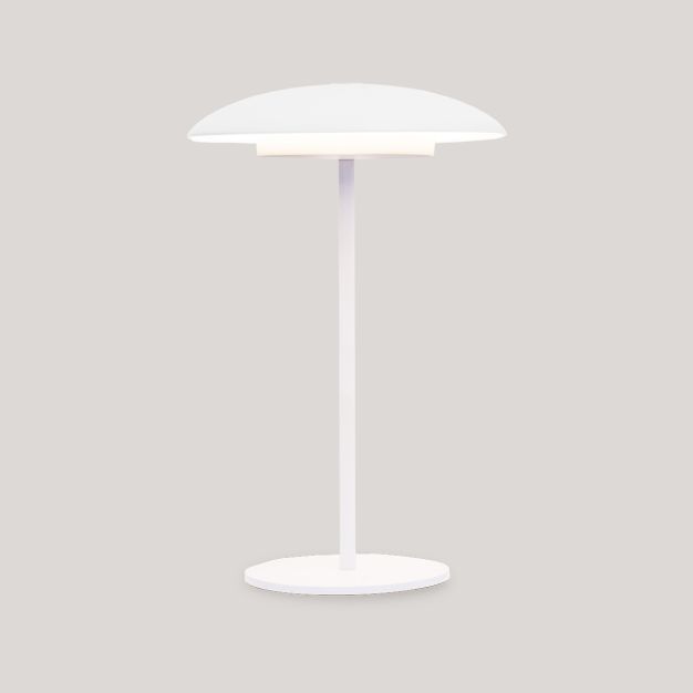 New Garden Sardinia 30 - lampe de table rechargeable - Ø 15 x 16 cm / Ø 15 x 28 cm - 3,5W LED dimmable incl. - IP44 - blanc