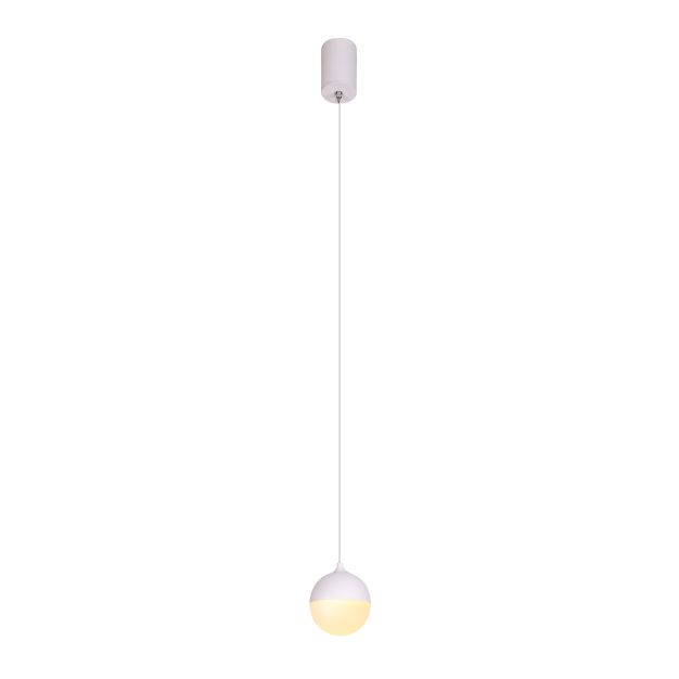 Maxlight Jupiter - lampe suspendue - Ø 8 x 150 cm - 5W LED incl - blanc