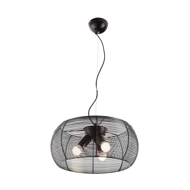 Maxlight Pazifik - lampe suspendue - Ø 50 x 120 cm - aluminium et noir