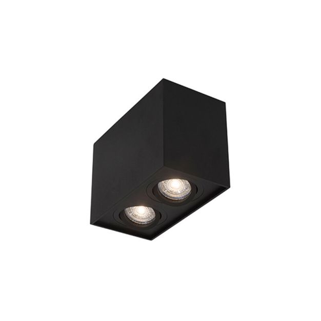 Nova Luce Rende - spot en saillie 2L - 16 x 8 x 9 cm - noir sable