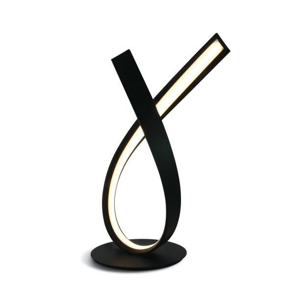 ONE Light Ribbon - lampe de table - Ø 16 x 36 cm - 10W LED incl - noir