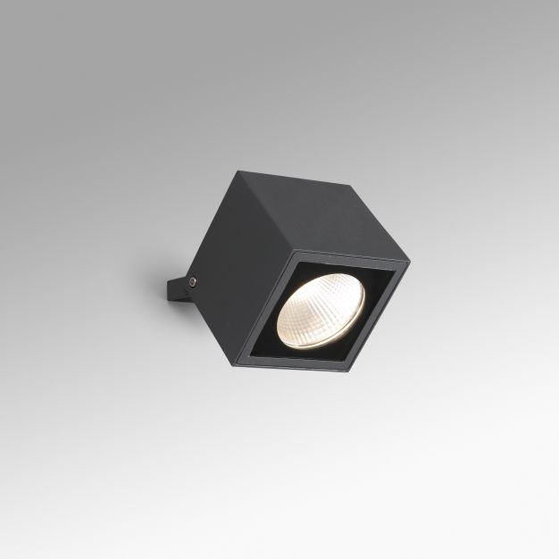 Faro Oki - applique murale extérieure - 10,5 x 9,5 x 10,5 cm - 20W LED incl - IP65 - gris foncé