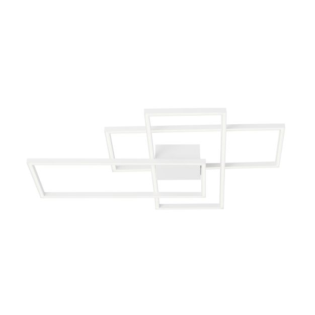 Nova Luce Bilbao - plafonnier - 90 x 67 x 8,5 cm - 55W LED dimmable incl. - blanc