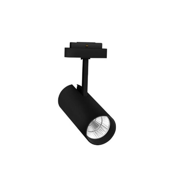 Nova Luce Nap - spot pour système de profilés magnétiques - Ø 8,5 x 27 cm - 20W LED incl. - noir sable - lumière blanche