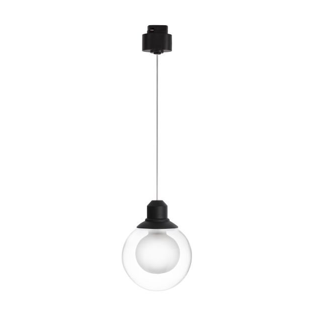 Nova Luce Karma - lampe suspendue pour système de profilés magnétiques - Ø 10 x 80 cm - 5W LED incl. - noir