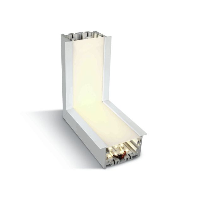 ONE Light Profils linéaires encastrés LED - angle du plafond au mur pour 38152R - 16.4 x 7 x 6 cm - 10W LED incl. - blanc - couleur de lumière blanc chaud