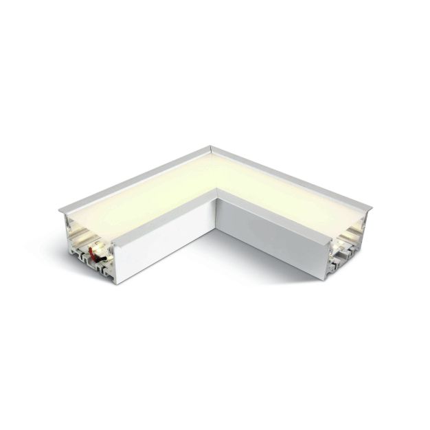 ONE Light Profils linéaires encastrés à LED - angle pour 38152R - 16,4 x 7 x 6 cm - 8W LED incl. - blanc - couleur de lumière blanc chaud