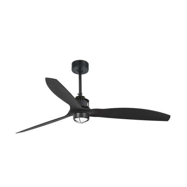 Faro Justfan - ventilateur de plafond avec lumière et télécommande - ventilateur intelligent - Ø 128 cm - 17W LED incl. - noir mat