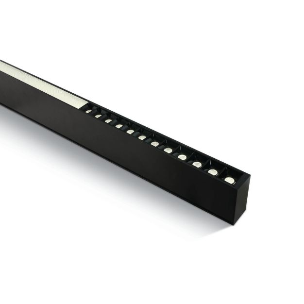 ONE Light LED Linear Profiles - plafonnier/penderie - 120 x 7 x 3.5 cm - 40W LED incl - noir - couleur de lumière blanc chaud