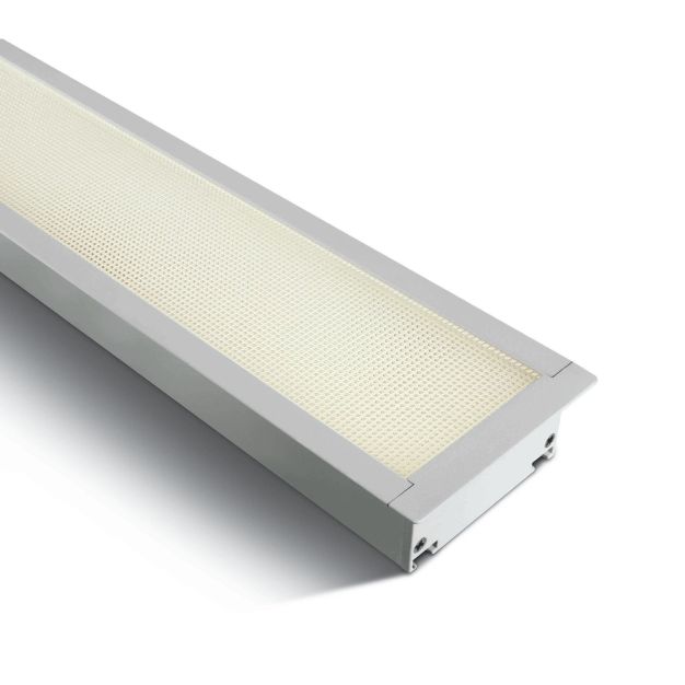 ONE Light UGR19 Profils linéaires LED encastrés - plafonnier - 121 x 8 x 5,5 cm - 40W LED incl. - blanc - couleur de lumière blanc chaud