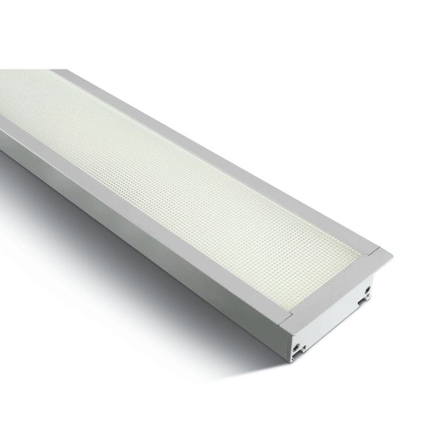 ONE Light UGR19 Profils linéaires LED encastrés - plafonniers encastrés - 121 x 8 x 5,5 cm - 40W LED incl. - blanc - couleur de lumière blanche