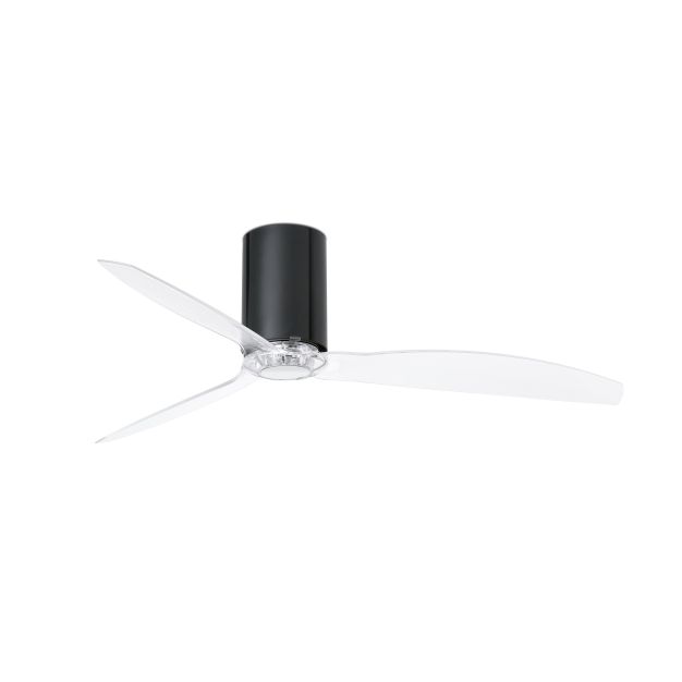 Faro Mini Tube - ventilateur de plafond avec télécommande - Ø 128 cm - noir et transparent