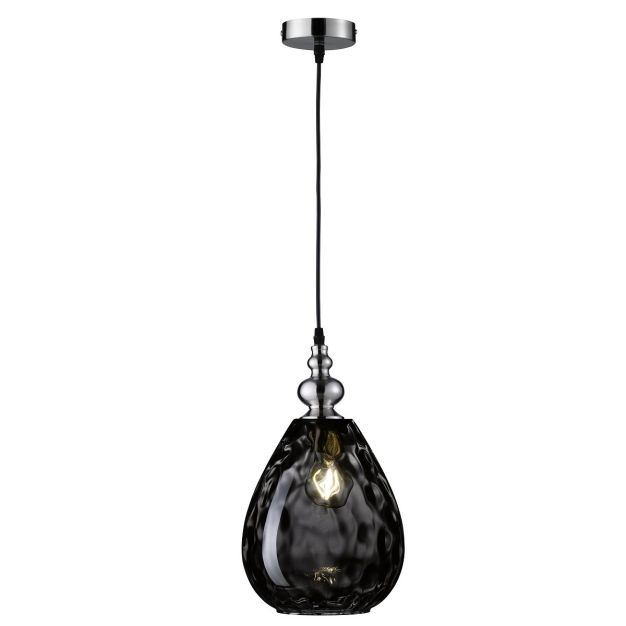 Fischer & Honsel Uller - lampe suspendue - Ø 20 x 140 cm - noir