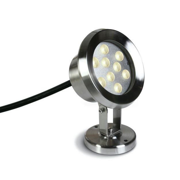 ONE Light LED Underwater Range - projecteur sous-marin à LED - Ø 14,3 x 21 cm - 9 x 1W LED dimmable incl. - IP68 - acier inoxydable