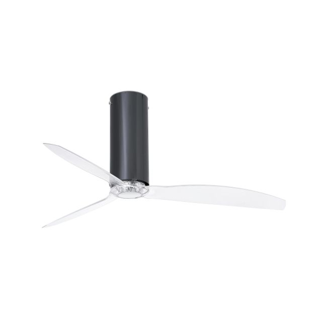 Faro Tube - ventilateur de plafond avec télécommande - Ø 128 cm - noir et transparent