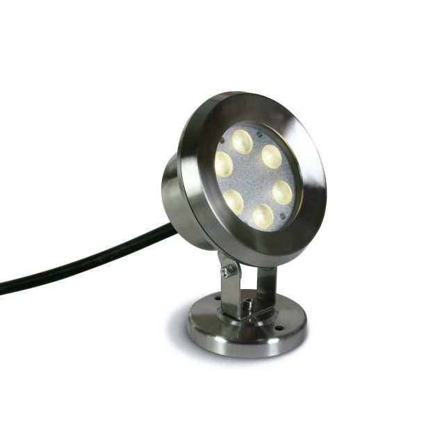 ONE Light LED Underwater Range - projecteur sous-marin à LED - Ø 12,5 x 17,6 cm - 6 x 1W LED dimmable incl. - IP68 - acier inoxydable