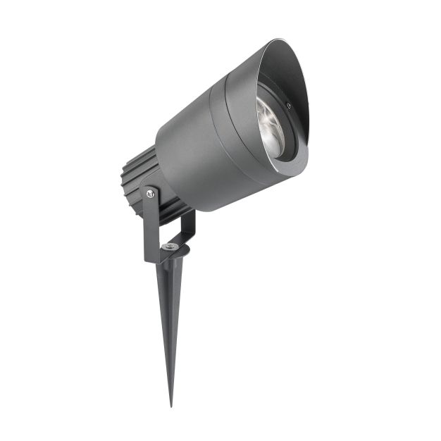 Nova Luce Inside - spot de sol sur pointe - 20 cm - IP54 - gris foncé