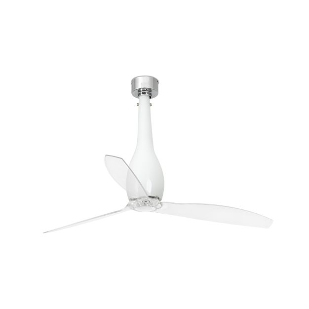 Faro Eterfan - ventilateur de plafond avec télécommande - Ø 128 cm - blanc et transparent