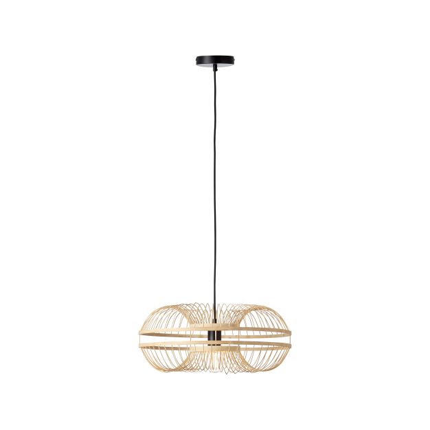 Brilliant Busan - lampe suspendue - Ø 48 x 100 cm - brun clair et noir