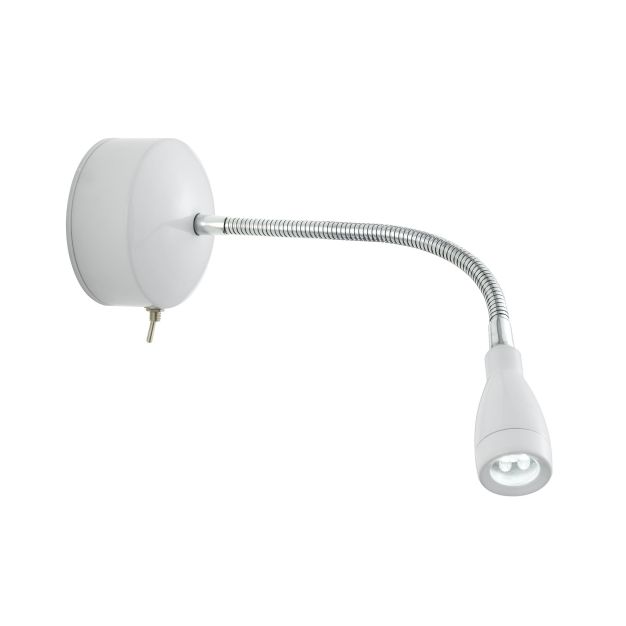 Searchlight LED Adjustable Wall Lights - applique murale avec interrupteur - 8 x 28,5 cm - 0,5W LED incl. - blanc