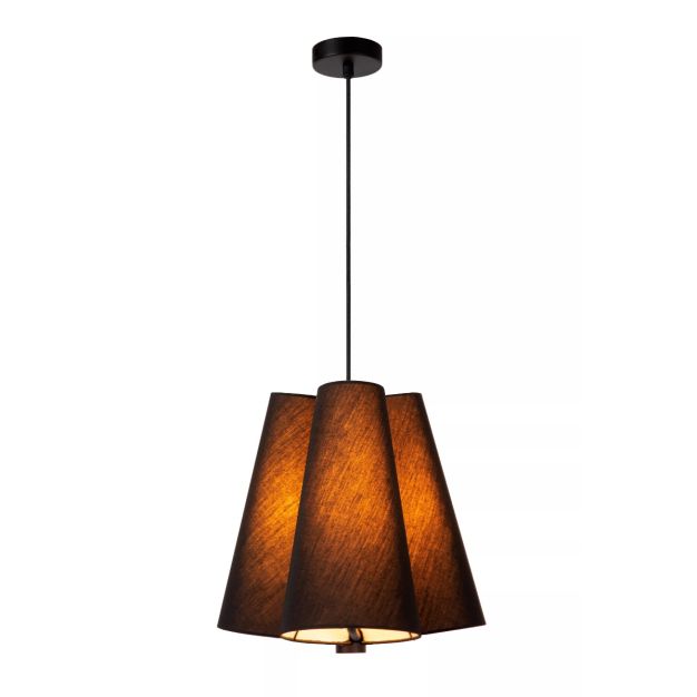 Lucide Gregory - lampe suspendue - Ø 34,3 x 165 cm - noir