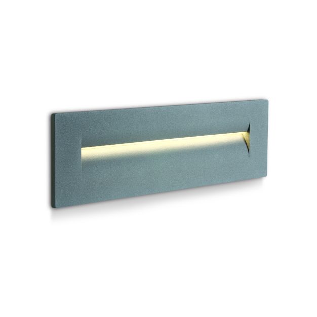 ONE Light Dark Light - applique murale encastrée - 25 x 7,3 x 8,7 cm - 8,5W LED incl - IP65 - gris