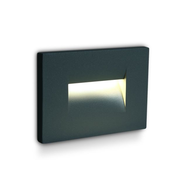 ONE Light Outdoor Dark Light - applique murale d'extérieur - 10,7 x 6,5 x 7,5 cm - 3,6W LED incl. - IP65 - anthracite