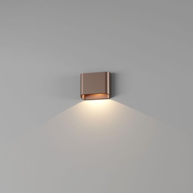 Artdelight Diaz 1L - applique murale - 14,5 x 12 x 3,8 cm - 6W LED incl. - IP54 - bronze brossé