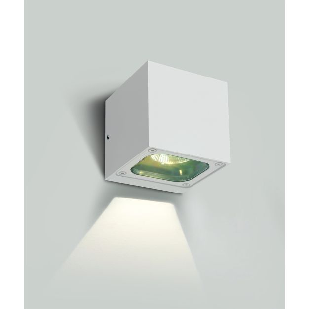 ONE Light Cube Wall Lights - appliques murales d'extérieur - 10 x 10 x 10 cm - 6W LED incl. - IP65 - blanc