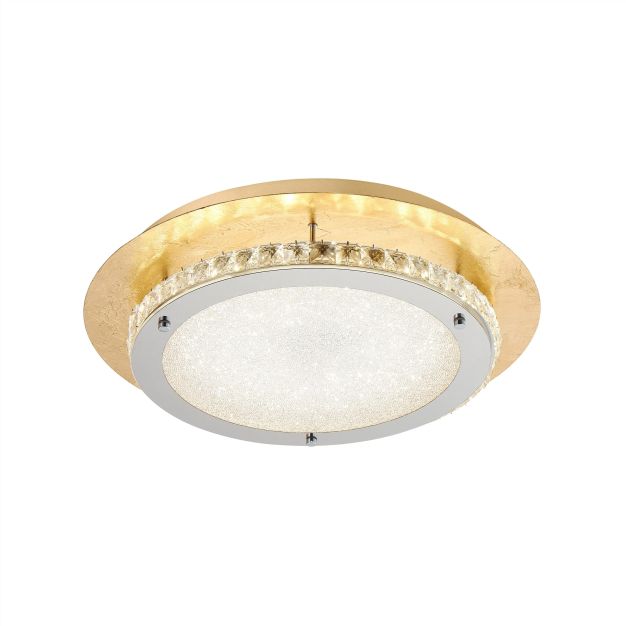 Nova Luce Zeffari - plafonnier - Ø 50 x 8,7 cm - 41W LED incl. - or