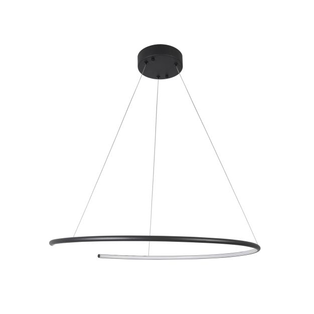 Nova Luce Breda - lampe suspendue - Ø 70 x 200 cm - 30W LED incl. - noir sable