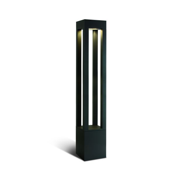 ONE Light Cage Light I - lampe de jardin - 16 x 16 x 90 cm - 22W LED incl. - IP65 - anthracite - couleur de lumière blanc chaud