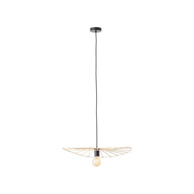 Brilliant Malty - lampe suspendue - Ø 60 x 120 cm - noir et marron clair