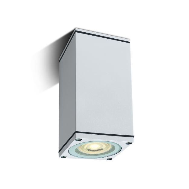 ONE Light GU10 Outdoor Cubes - spot en saillie - 6,3 x 6,3 x 13,5 cm - IP54 - blanc