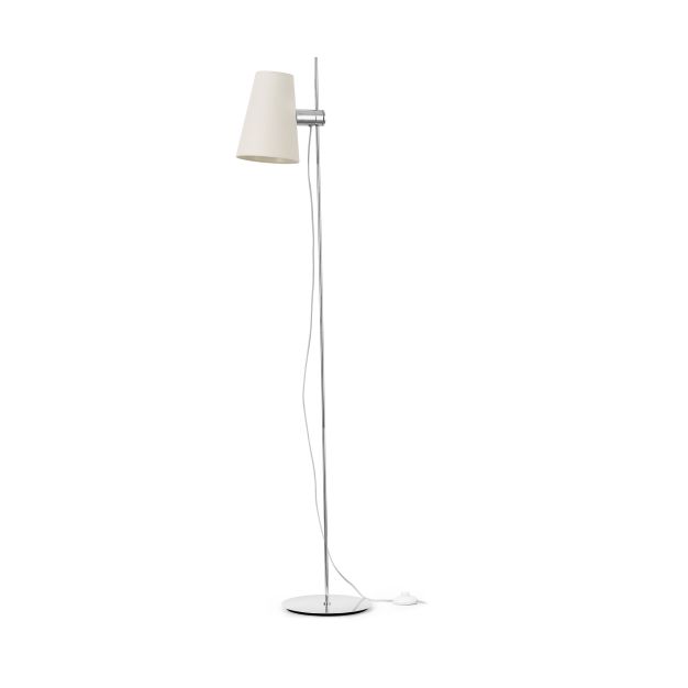 Faro Lupe - lampadaire - 150 cm - beige et chrome