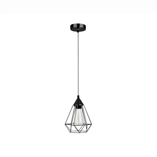 Nova Luce Paolo - lampe suspendue - Ø 17 x 120 cm - noir