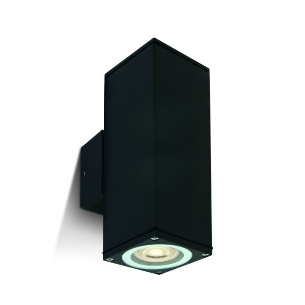 ONE Light GU10 Outdoor Cubes - applique murale d'extérieur - 6,3 x 6,3 x 19,6 cm - IP54 - noir