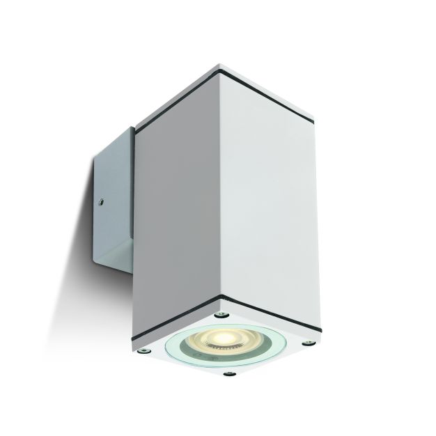 ONE Light GU10 Outdoor Cubes - applique murale extérieure - 6,3 x 6,3 x 13,5 cm - IP54 - blanc