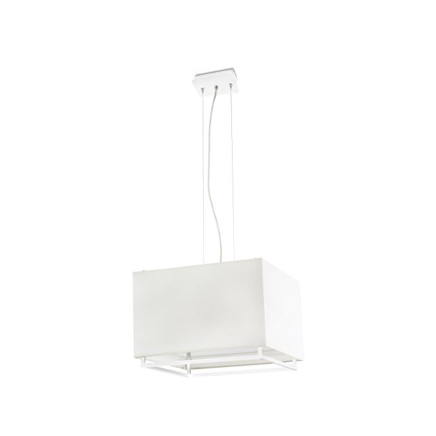 Faro Vesper - lampe suspendue - 40 x 40 x 28 cm - beige et blanc