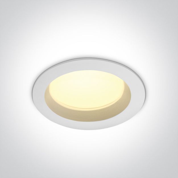 ONE Light Downlights Fixe LED - spot encastré - Ø 170 mm, Ø 140 mm encastré - 18W LED incl. - IP54 - blanc