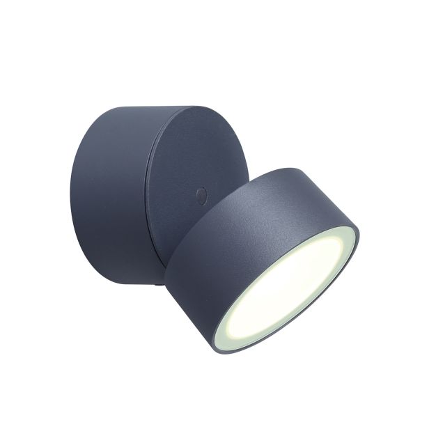 Lutec Trumpet - applique murale d'extérieur - 9 x 11 x 9 cm - 9,5W LED incl. - IP54 - gris foncé