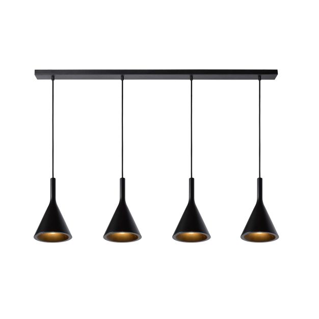 Lucide Gipsy - lampe suspendue - 120 x 17 x 159 cm - noir