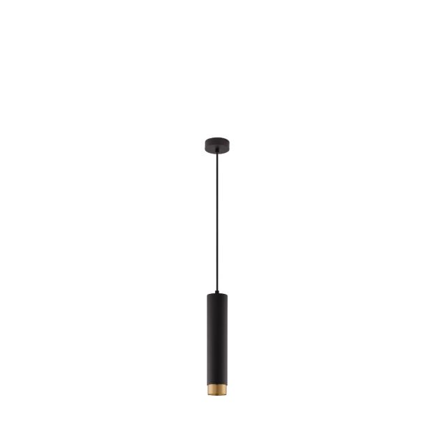 Nova Luce Pogno - lampe suspendue - Ø 5,9 x 150 cm - noir et or