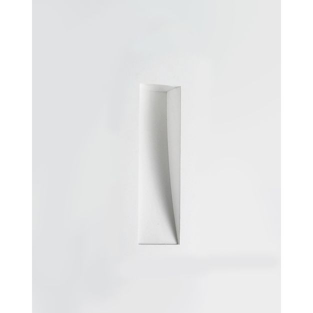 Nova Luce Cirocco - applique encastrée - 24 x 11 cm - crépi blanc