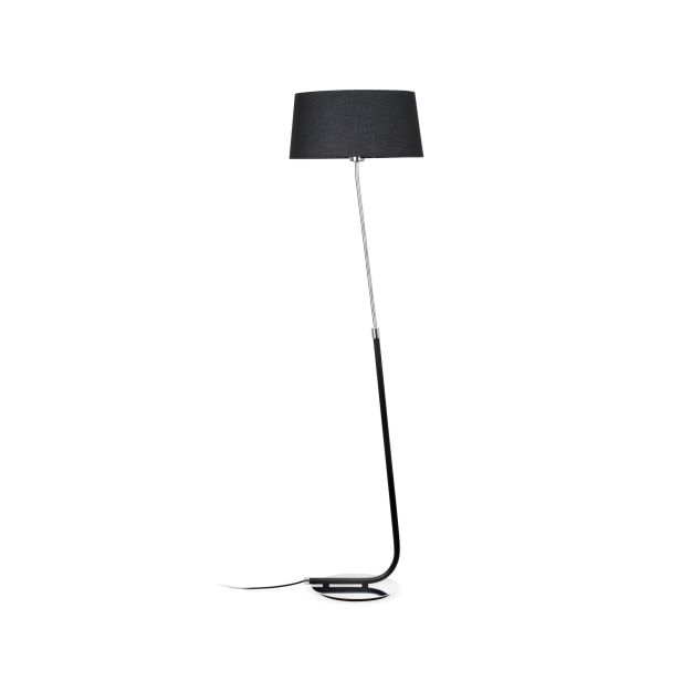 Faro Hotel - lampadaire - 153 cm - chrome et noir