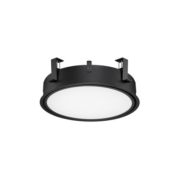 Nova Luce Perfect Profile Trimless - spot encastré - Ø 440 mm, 420 mm encastré - 24W LED incl. dimmable - 3000K - noir