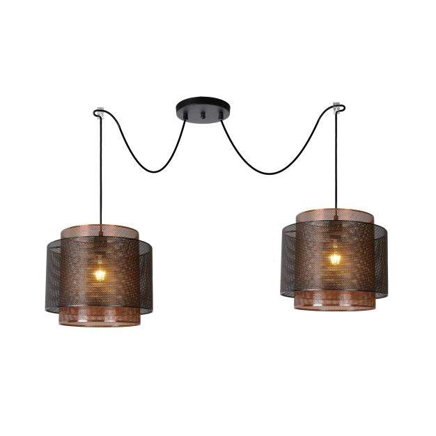 Lucide Orrin - lampe suspendue - 200 x 34 x 234 cm - noir