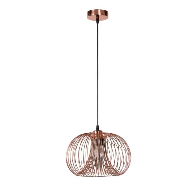 Lucide Vinti - lampe suspendue - Ø 30 x 148 cm - cuivre