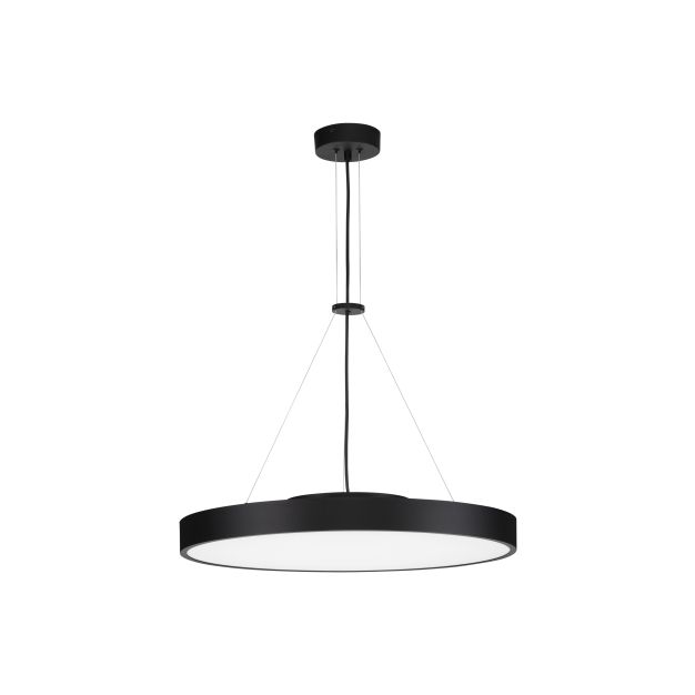 Nova Luce Perfect Profile - lampe suspendue - Ø 40 x 120 cm - 24W LED dimmable incl. - noir