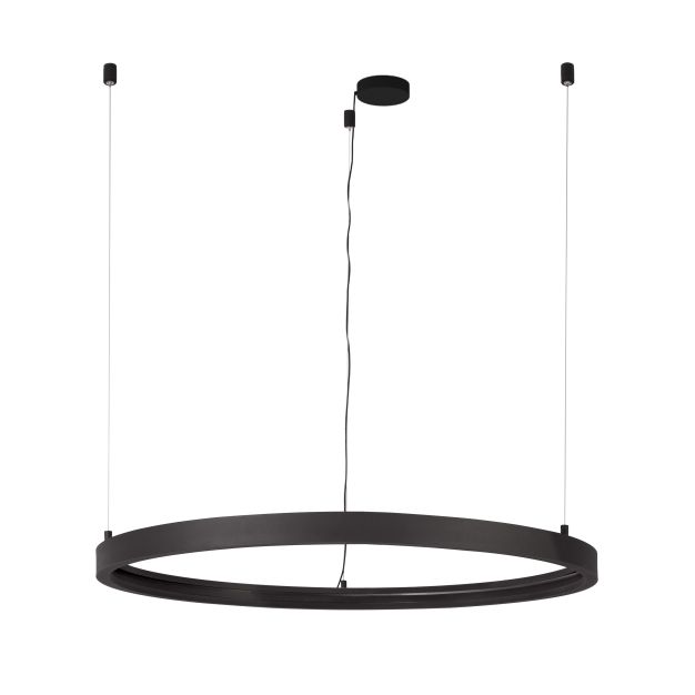 Nova Luce Loop 02 - profilé suspendu magnétique rond - Ø 120 x 120 cm - noir